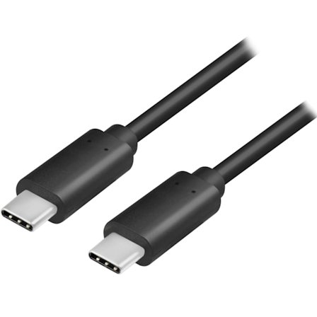 USB-C till USB-C Kabel 4K/60Hz 100W 1m Svart