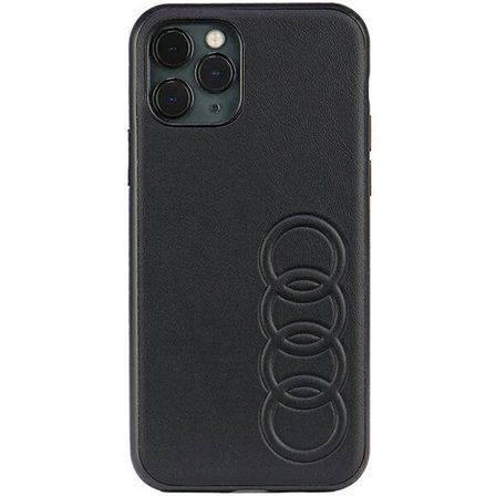 Audi syntetisk lær iPhone 11 Pro 5,8" svart/svart hardcase AU-TPUPPCIP11-TT/D1-BK
