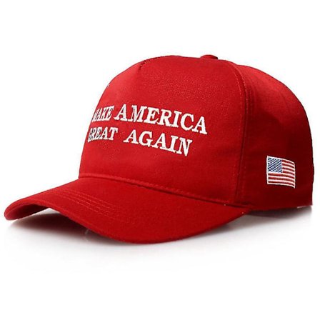 Broderte caps med teksten "Make America Great Again " - USA presidentvalg
