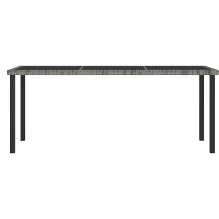 Vidaxl Trädgårdsbord Grå 180x70x73 Cm Konstrotting Grå