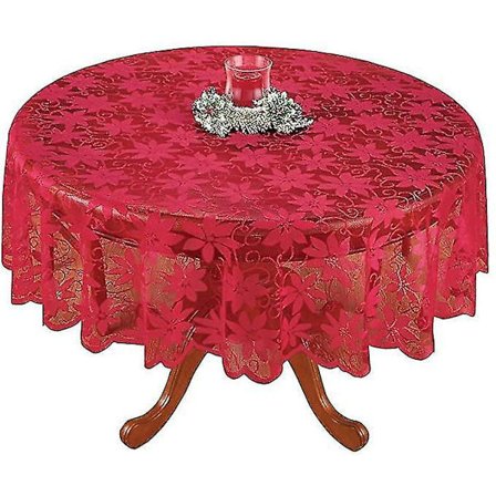 Rød Blondert Dug Julefest Middagsbordekke