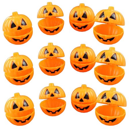 12 st Halloween Pumpaform Mini Förvaringslåda Plast Godis Fodral Presenthållare