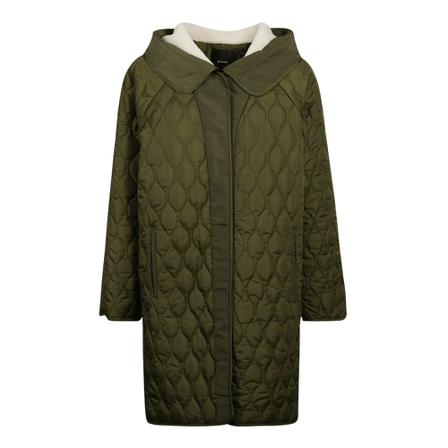 Pinko, Quilted Hooded Coat Groen, Dames, Maat:XS