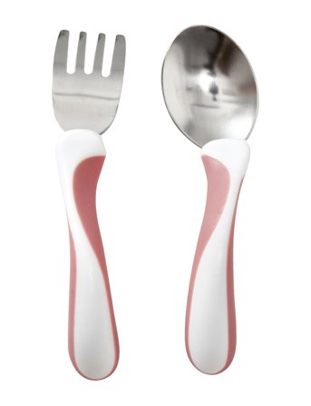 Bambino My First! Fork & Spoon Cerise Pink Bambino