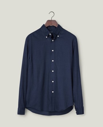 Lexington Flanellskjorta med button-down-krage, mörkblå