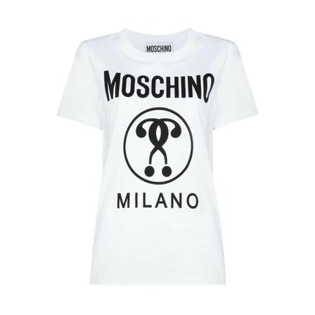 Moschino, T-Shirts Wit, Dames, Maat:S