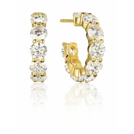 Sif Jakobs, Earrings Belluno Creolo Geel, Dames, Maat:ONE Size