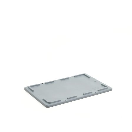 Lids for stackable plastic box SPENCE, 600x400 mm, grey