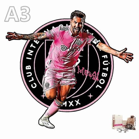 Puinen jalkapalloilija palapeli Eläinpalapeli Puukäsityölelut lapsille Salaperäiset söpöt eläimet Puinen palapeli aikuisille (h)