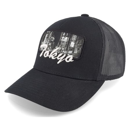 Bacpakr - Sort trucker Kasket - Tokyo 3d & Patch Black Trucker @ Hatstore