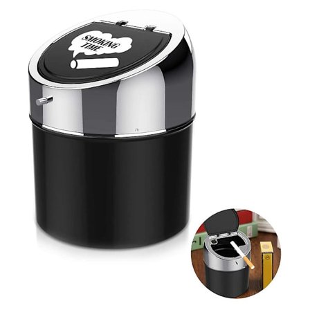 Røykløse Askebegre i Metallstål for Sigaretter og Cigarer med Lopp