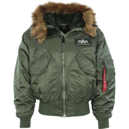 Alpha Industries, 45P Hooded Groen, Heren, Maat:XL