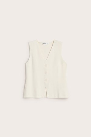 Kappahl | Strikket vest | Offwhite