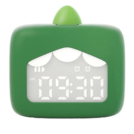 Børnealarmur Sød Dyr Digital Alarmur Til Børn (Cyan)