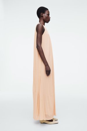 COS Femme Robe Longue À Encolure Licou in Orange