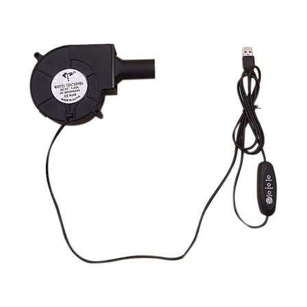 Ny 5v 75mm 9733 Turbo Blæser med Luftkanal USB-stik med Hastighedsregulator Køleblæser