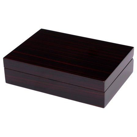Coffret boutons de manchette en bois de merisier noir pour hommes - Boîtiers de rangement pour boutons de manchette