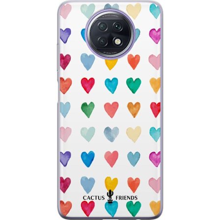 Yhteensopiva Puhelinkuori Xiaomi Xiaomi Redmi Note 9T Cactus and Friends - Watercolor Love Grid