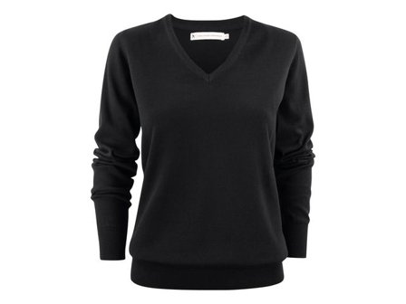 JAMES HARVEST Finstickad tröja v-ring dam svart L - Lyreco - Yrkeskläder - Tröjor och Sweatshirts - Stickat