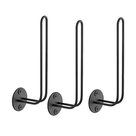 Hattehylle for baseballcaps, 3-pakning veggmonterte hattehyller, plassbesparende, rommer 20 caps, formede hattkroker