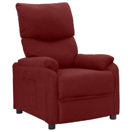 Vidaxl Reclinerfåtölj Vinröd Tyg Röd