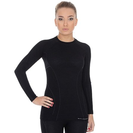 Långärmad T-shirt för damer Brubeck ACTIVE WOOL Termoaktivunderkläder Merinoull