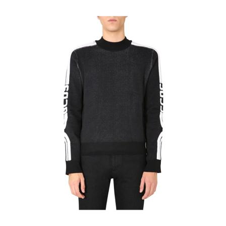 Gcds Fitted Sweater Sort, Herre