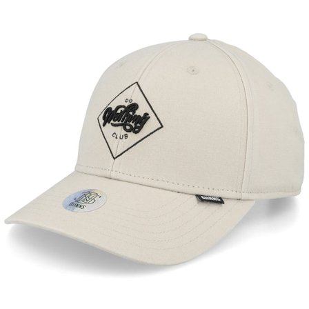 Djinns - Beige adjustable Keps - 6 Panel Truefit Cap Washed & Sanded Stone Adjustable @ Hatstore