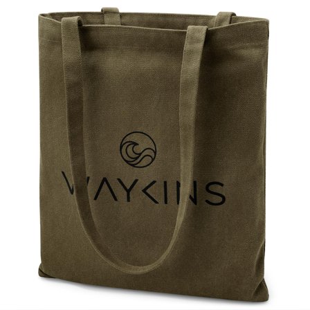 Waykins - Small green cotton tote bag for Men - Tote bags