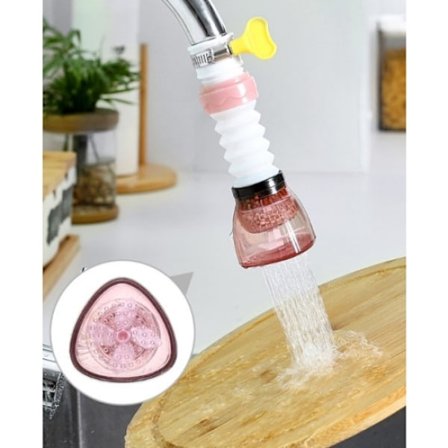 1 st röd kranrengörare Justerbar kran Vattenfilter Stänkskydd