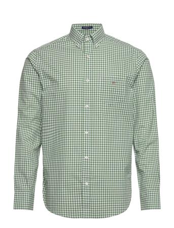 Reg Broadcloth Gingham Bd Skjorte Uformell Grønn GANT*Betinget Tilbud