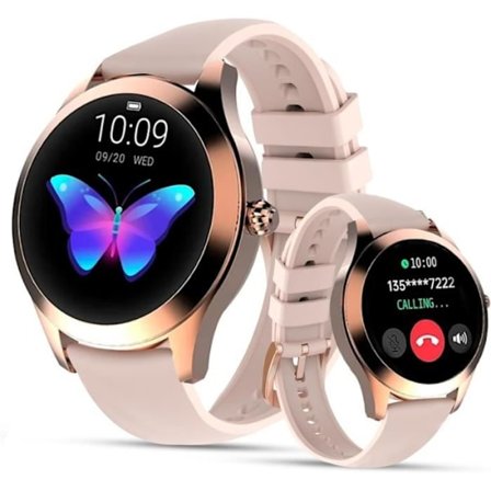 Smartklocka Dam - LUNIQUESHOP - Rund 2 - Telefonsamtal - Hälsouppföljning - 100 Sporter