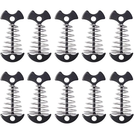 10 stk. teltpløkker i træ til dæk, fiskebensformede dækforankringssøm