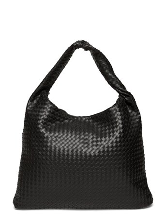 Gina Tricot Braided Large Bag - Black - ONE SIZE