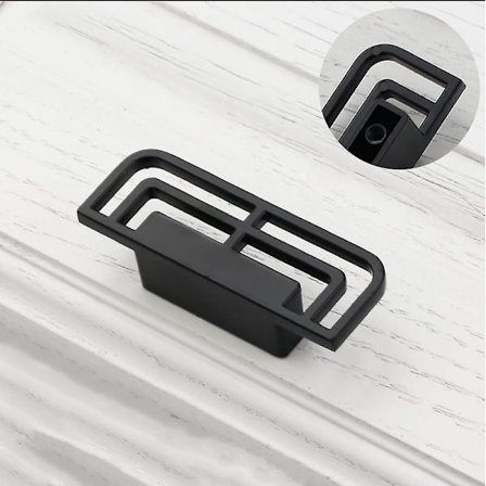 2 st Lådhandtag och Knoppar Kökshandtag Skåpsdörrhandtag Skåp Låda Sovrumsmöbelhandtag (6285-pitch 32, Svart)
