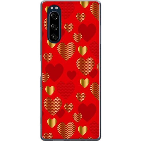 Kompatibelt Mobildeksel til Sony Sony Xperia 5 GoldenHearts