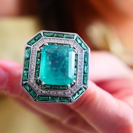 Rektangel 12*16mm Lab Grønn Edelsten Smaragd Mørk Rød Diamant Anheng Cubic Zirconia Tennis Halskjede Luksus Smykker for Kvinner