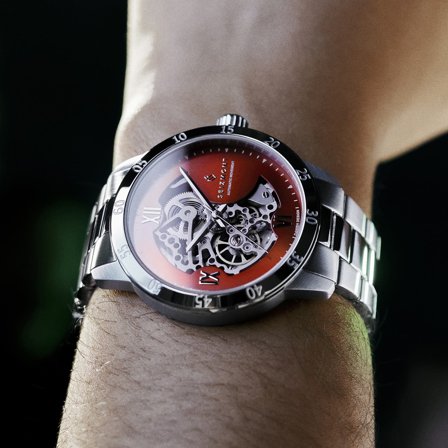 Dante II | Limited Edition Silver-tone Skeleton Watch for Men - Skeleton watches