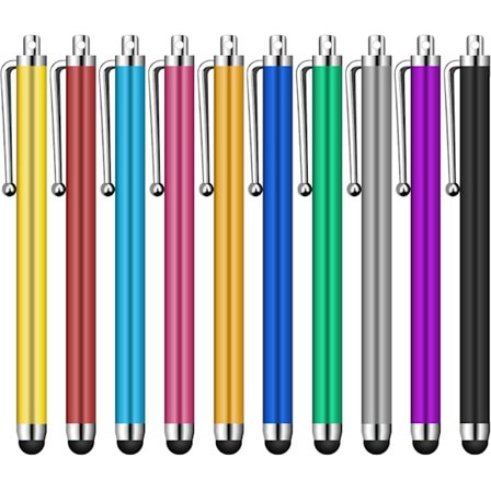 Pen med flere farver, universal kapacitiv touch screen pen til iPad tablets, iPad Mini, iPad Pro, iPad Air med ultra-følsom præcisionsskrivning og 