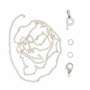 Me & My Box Silver P Pendant Set One Size - Stationery - One size - Silver