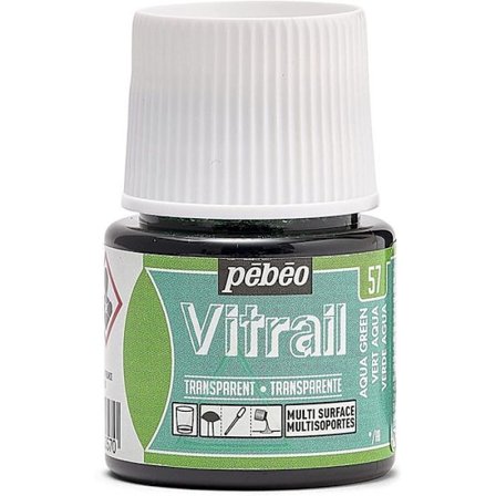 Maling Vitrail - VITRAIL - 45ml - GRØN AQUA - Blank - Indendørs