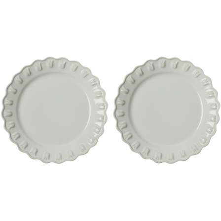 Potteryjo Tulipa lautanen 20 cm 2 kpl, valkoinen