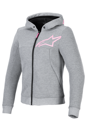 Motorrad-Hoodie Alpinestars Stella Chrome V2 Sport Damen Grau/Pink Fluo XXL