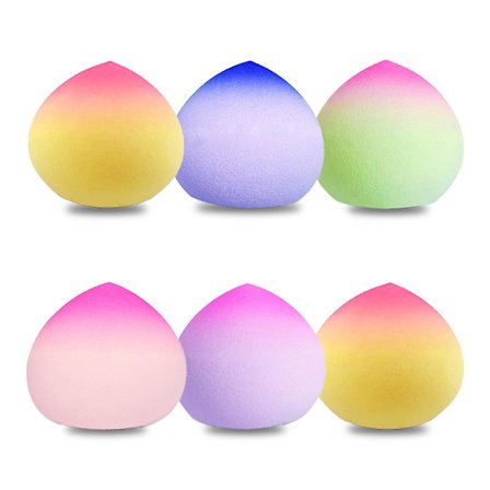Sminke svamp, søt form, for foundation og concealer, 6 stykker