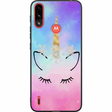 Motorola Moto E7i Power Svart Skal Unicorn Enhörning