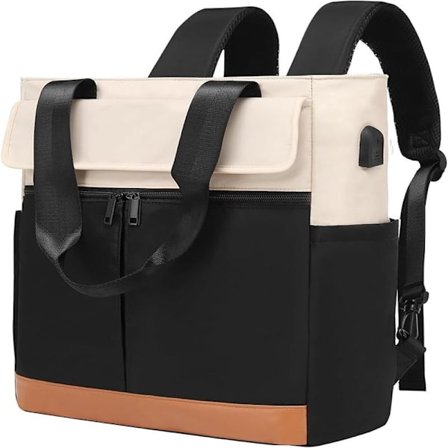 Kvinders Konvertible Tote Dagsrygsæk Laptop Rygsæk College Skole Rejse Casual Taske Passer 15,6 Tommer Laptop