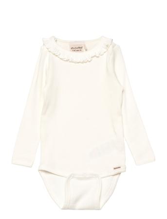 Body Ls Rib Bodies Long-sleeved Vit Minymo