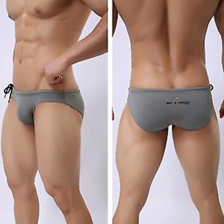 Mænds Badetøj Svømmeshorts Sexy Strandtøj (S Grå)