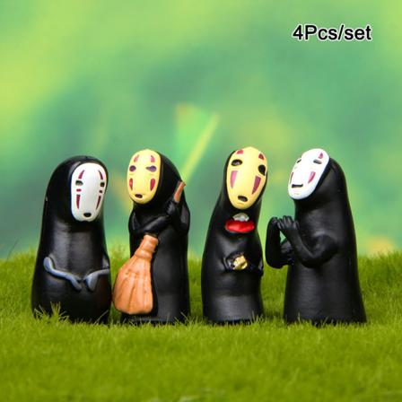 1/4 kpl Spirited Away No Face Man -vinyylitoimintafiguuri Miyazaki H a set