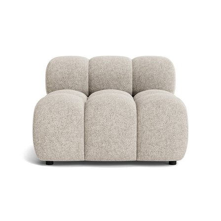 Puffy 1-Sitzer-Modul Sofa in Genesis Grau/Beige, modernes Design mit Nozag-Federn für hohen Sitzkomfort, 64cm Breite, weiches Polstermodul
